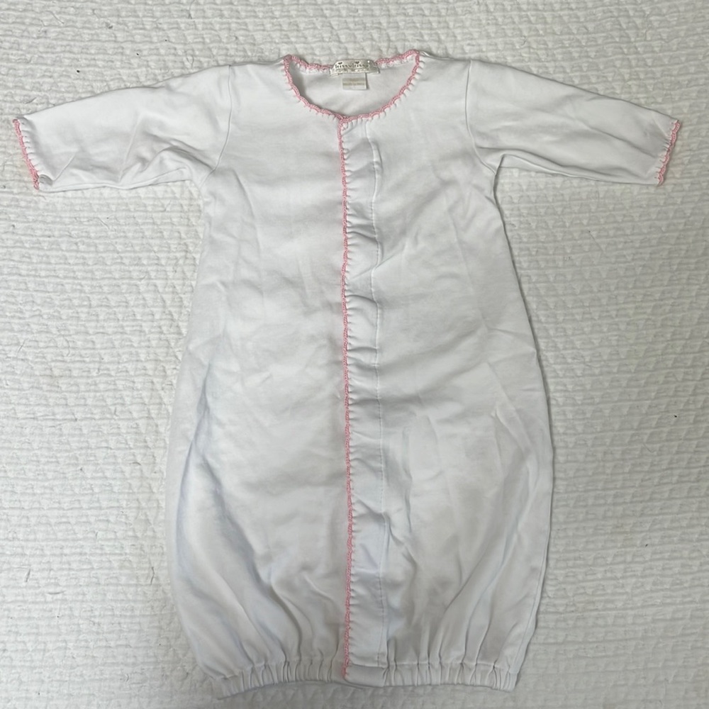 kissy kissy newborn white convertible gown